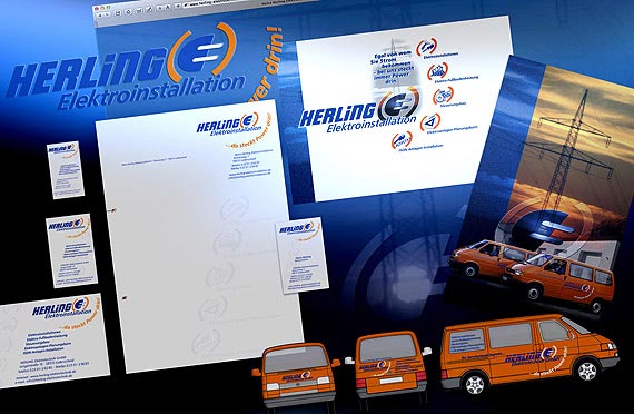 Corporate Design, Geschäftsausstattung und Website, Fahrzeugwerbung, Dienstleister, B2B.