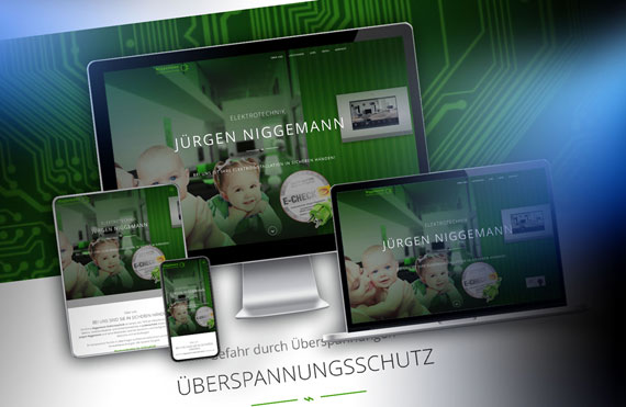 Responsive, mobilfriendly Internet-Präsentation, Dienstleister, B2B; Handel B2B/B2C.